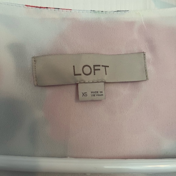 LOFT Red and Yellow Flutter Sleeve Sundress - Picture 2 of 3